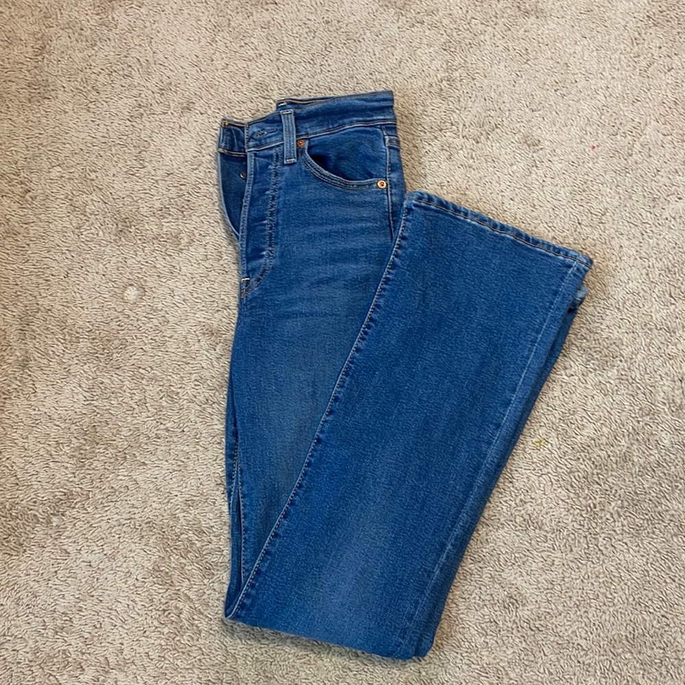 Women’s Levi Ribcage Boot Cut dark wash